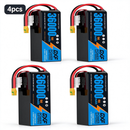 DXF 6S 23.1V 36000mAh 15C Soft Case LiPo Battery with 8AWG Wire for Toy Cars, Boats, UAVs & Drones (1-6 Pack)