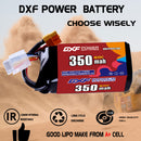DXF 350mAh 4S 60C 14.8V Lipo Battery Pack for FPV LiPo Battery