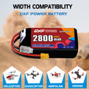 DXF 2800mAh 3S 110C 11.1V Lipo Battery Pack for FPV LiPo Battery