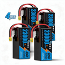 DXF SEMI-SOLID 12S 44.4V 23000mAh 10C Soft Case LiPo Battery with 8AWG Wire for Toy Cars, Boats, UAVs & Drones (1-6 Pack)