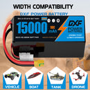 (CN)DXF 6S Lipo Battery 22.2V 10C 15000mAh Soft Case Battery  for Drone UAV FPV Car Truck Tank RC Buggy Truggy Racing Hobby