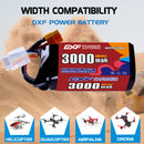 DXF 3000mAh 4S 120C 14.8V Lipo Battery Pack for FPV LiPo Battery