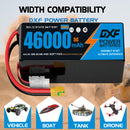 (CN)DXF 12S Lipo Battery 44.4V 10C 46000mAh Soft Case Battery  for Drone UAV FPV Car Truck Tank RC Semi solidstate Battery Racing Hobby