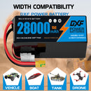 (CN)DXF 6S Lipo Battery 23.1V 15C 28000mAh Soft Case Battery  for Drone UAV FPV Car Truck Tank RC Buggy Truggy Racing Hobby