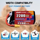 DXF 2200mAh 5S 150C 18.5V Lipo Battery Pack for FPV LiPo Battery