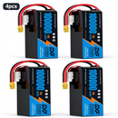 DXF 6S 23.1V 100000mAh 15C Soft Case LiHV Battery with 8AWG Wire for Toy Cars, Boats, UAVs & Drones (1-6 Pack)