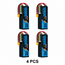 DXF 6S 22.2V 10000mAh 100C Softcase LiPo Battery with 10AWG XT60 for 1/8 RC Cars, Trucks, Buggies, Helicopters (1-6 Pack Available)