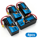 DXF 6S 22.2V 33000mAh 5C Soft Case LiPo Battery with 8AWG Wire for Toy Cars, Boats, UAVs & Drones (1-6 Pack)