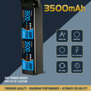 DXF LiPo Battery 12S 44.4V 3500mAh 100C Graphene Softcase Blue with EC5 / T / TRX / XT60 / XT90 / XT150 / Q8s Plug for RC 1/8 1/10 Buggy Truck Car Off-Road Drone