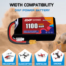 DXF 1100mAh 2S 140C 7.4V Lipo Battery Pack for FPV LiPo Battery