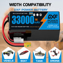 DXF 12S 44.4V 33000mAh 5C Semi-Solid-State Soft Case LiPo Battery with 8AWG Plug Options for Heavy-Lift Drone UAV Agricultural Multirotor (1-6 Pack Available)