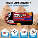 DXF 2200mAh 3S 120C 11.1V Lipo Battery Pack for FPV LiPo Battery