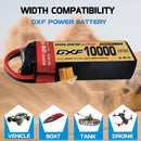 DXF Lipo Battery 3S HV 11.4V 10000mAh 150C GoldSeries Graphene Softcase with EC5 / T / TRX / XT60 / XT90 / XT150 / Q8s Plug for RC 1/8 1/10 Buggy Truck Car Off-Road Drone