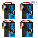 DXF SEMI-SOLID 14S 51.8V 30000mAh 5C Soft Case LiPo Battery with 8AWG Wire for Toy Cars, Boats, UAVs & Drones (1-6 Pack)