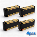 DXF 2S 7.4V 8000mAh 130C Golden NGP Graphene LiPo Hardcase Battery with 12AWG 5mm Bullet to Deans Plug for 1/8 1/10 RC Car Truck Boat Drone (1-6 Pack Available)