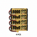 DXF 4S 15.2V 8000mAh 140C Graphene Hardcase LiPo Battery with XT90 Plug for 1/8 RC Cars, Trucks, Buggies & Boats