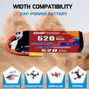 DXF LiPo Battery 5S HV 19.0V 520mAh 80C with PH2.0 / JST / XT30 / SM / XT60 / EC5 / XT90 for FPV Drone Whoop Micro Racing