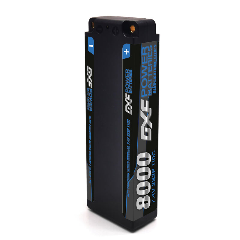 (IT)DXF Lipo Battery 2S 7.4V 8000mAh 110C/220C Hardcase Battery Graphene 5MM Battery for Rc Truck Drone 1/10 1/8 Scale Traxxas Slash 4x4 RC Car Buggy truggy