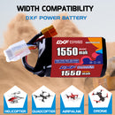 DXF 1550mAh 4S 150C 14.8V Lipo Battery Pack for FPV LiPo Battery