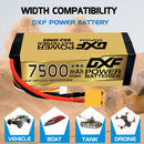 (CN)DXF Lipo Battery 4S 15.2V 7500MAH 150C  lipo Hardcase with  DEANS/T Plug for Rc 1/8 1/10 Buggy Truck Car Off-Road Drone