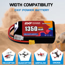 DXF 1350mAh 3S 140C 11.1V Lipo Battery Pack for FPV LiPo Battery