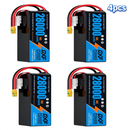 DXF SEMI-SOLID 14S 53.9V 28000mAh 15C Soft Case LiPo Battery with 8AWG Wire for Toy Cars, Boats, UAVs & Drones (1-6 Pack)