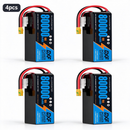 DXF 6S 23.1V 80000mAh 15C Soft Case LiHV Battery with 8AWG Wire for Toy Cars, Boats, UAVs & Drones (1-6 Pack)