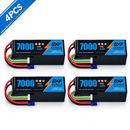 DXF 6S 22.2V 7000mAh 100C Softcase LiPo Battery with EC5 & 10AWG Wire for 1/8 RC Cars (1-6 Pack)