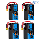 DXF SEMI-SOLID 12S 44.4V 10000mAh 15C Soft Case LiPo Battery with 8AWG Wire for Toy Cars, Boats, UAVs & Drones (1-6 Pack)