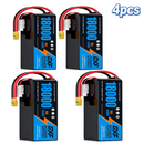 DXF 6S 23.1V 18000mAh 15C Soft Case LiPo Battery with 8AWG Wire for Toy Cars, Boats, UAVs & Drones (1-6 Pack)