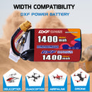 DXF 6S 22.2V 1400mAh 150C LiPo Battery for FPV Micro Drones (PH2.0 / JST / XT30 / SM / XT60 / EC5 / XT90 Options)