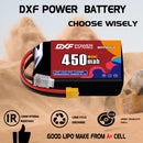 DXF 550mAh 4S 80C 14.8V Lipo Battery Pack for FPV LiPo Battery