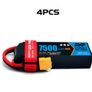 (CA)DXF Lipo Battery 4S 14.8V 7500mAh 100C/200C SoftCase Lipo Battery for RC HPI HSP 1/8 1/10 Buggy RC Car Truck