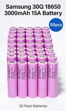 Samsung INR18650-30Q 3000mAh 15A Li-ion Battery for Power Tools, Flashlights, RC & DIY Battery Packs (1-100 PCS)
