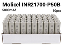 Molicel INR21700-P50B 5000mAh 60A Li-ion Battery for Power Tools, E-Bikes & DIY Battery Packs (1-100 PCS)