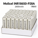 Molicel INR18650-P28A 2800mAh 35A Li-ion Battery for Power Tools, Flashlights & DIY Battery Packs (1-100 PCS)