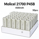 Molicel INR21700-P45B 4500mAh 45A Li-ion Battery for Power Tools, E-Bikes & DIY Battery Packs (1-100 PCS)