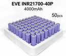 EVE INR 21700 배터리 40P 4000mah 리튬 이온 배터리 최대 12.5C 방전율 원통형 셀 21700 배터리