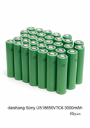 Sony VTC6 US18650VTC6 3000mAh 30A Li-ion Battery for Power Tools, Flashlights & DIY Battery Packs (1-100 PCS)