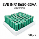 EVE INR18650-33VA 3300mAh 10A Li-ion Battery for Power Tools, E-Bikes & DIY Battery Packs (1-100 PCS)