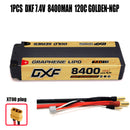 (CN)DXF 5mm 2S 8400mAh 7.4V 120C GOLDEN-NGP Batteria Lipo ad Alta Capacità Hardcase con XT90 Spina per 1:8 Scala RC Auto, Multi-Rotore RC Aeroplano, RC Elicottero, RC Barca