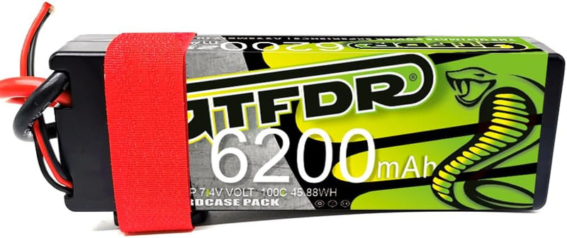 (JP)GTFDR Lipo Battery 2S 7.4V 6200MAH 100C  lipo Hardcase with  DEANS/T Plug for Rc 1/8 1/10 Buggy Truck Car Off-Road Drone