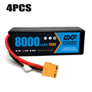 (GE)DXF Lipo Battery 3S 11.4V 8000MAH 130C Blue Series Graphene lipo Hardcase with XT90 Plug for Rc 1/8 1/10 Buggy Truck Car Off-Road Drone