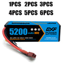 (PL)DXF Lipo Battery 3S 11.1V 5200MAH 80C Blue Series lipo Hardcase with Deans Plug for Rc 1/8 1/10 Buggy Truck Car Off-Road Drone