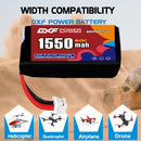 DXF LiPo Battery 4S HV 15.2V 1550mAh 60C with PH2.0 / JST / XT30 / SM / XT60 / EC5 / XT90 for FPV Drone Whoop Micro Racing
