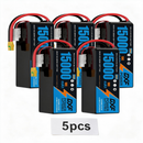 DXF 6S 22.2V 15000mAh 10C Soft Case LiPo Battery with 8AWG Wire for UAVs & Drones (1-6 Pack)