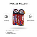 DXF 6S 22.2V 2200mAh 150C Graphene Softcase LiPo Battery with XT60 Plug for FPV Racing Drones, Quadcopters & RC Planes (1-6 Pack Available)