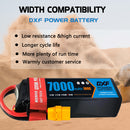 (PL)DXF 6S Lipo Battery 22.2V 100C 7000mAh Soft Case Battery with XT90 Connector for Car Truck Tank RC Buggy Truggy Racing Hobby