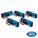 DXF 2S 7.4V 5200mAh 120C Graphene LiPo Hardcase Battery with 10AWG Deans T-Plug for RC Car Truck (1-6 Pack)