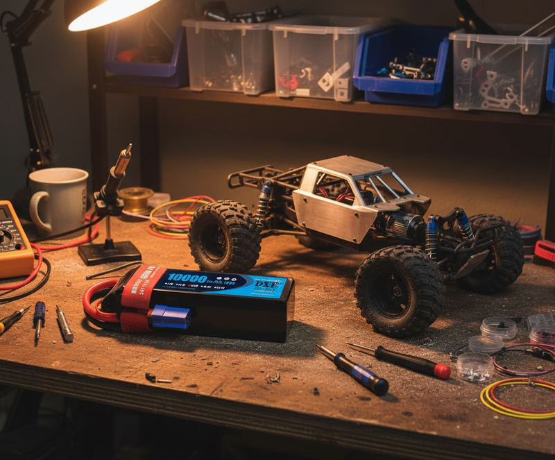 DXF 4S LiPo Battery 14.8V 10000mAh 100C with Deans/XT90/EC5 for RC 1/8 1/10 Car Truck Tank